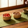 ZTHapwa Bamboo Bowls Set of 2, 6 oz Small Wooden