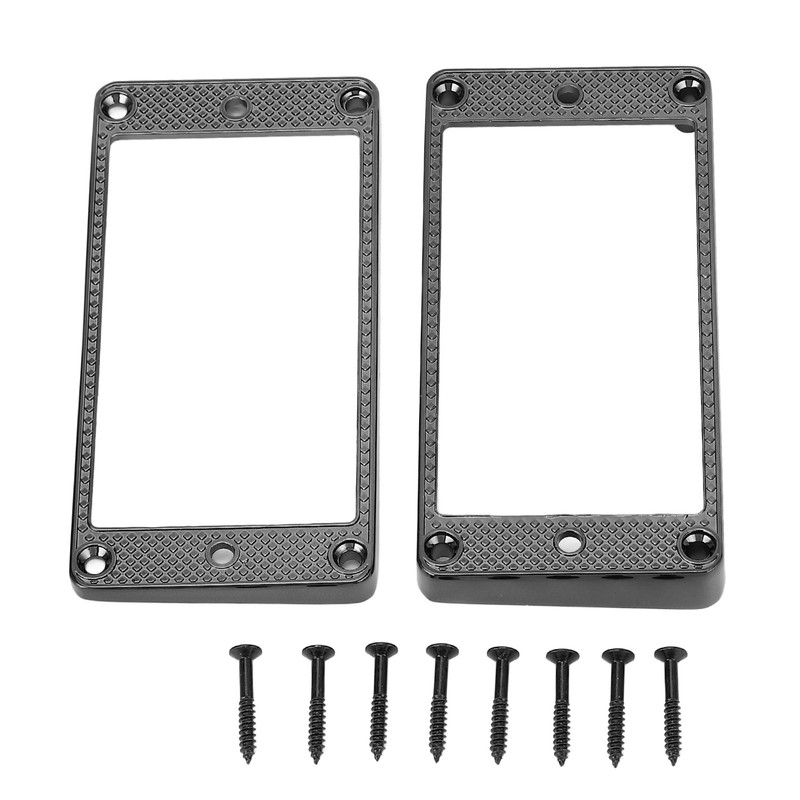 2Pcs Humbucker Pickup Ring Metal Mounting Frame Flat Bottom Replacement
