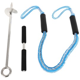 AINTIER Sand Anchor 18" Length 316 Stainless Steel Screw Anchor Boat Sand Anchor Kit for Jet Ski PWC Pontoon Kayak