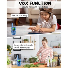 FAYOGOO 2 Pack Walkie Talkies for Kids Long Range 4 Miles,Rechargeable Kids Walkie Talkies with Flashlight, Christmas Birthday Toys Gifts Ideas Present for 3-12 Year Old Boys Girls(Blue)