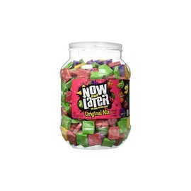 Now and Later Original Mix, Individually Wrapped Mixed Fruit Chew Candy, 38  Ounce Jar Mini Wax