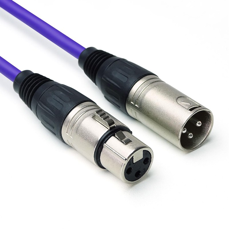 keepdrum mc001xx-10m Microphone Cable 3-Pin XLR 10m Orange Purple Pack