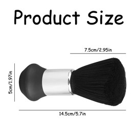Tabanzhe Hair Cutting Cleaning Neck Duster Brush - Soft and Comfortable Bristles Professional Barber Accessories Versatile for Salon, Barber, Hairdressers(Black)