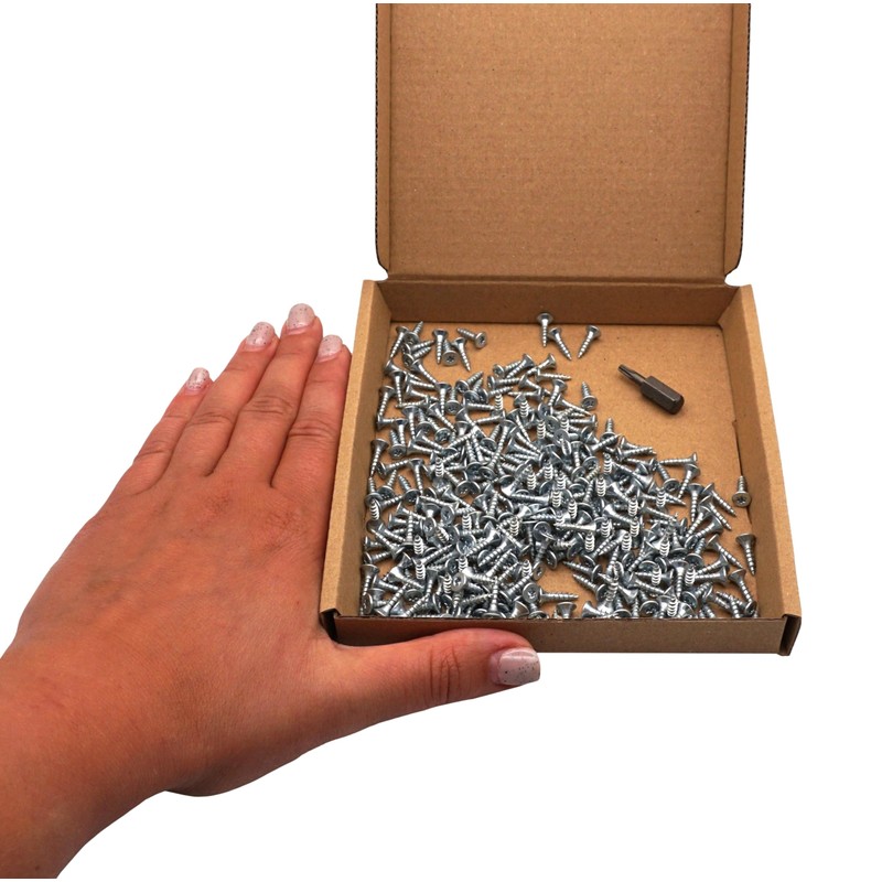 SKIR'CO (300 pcs) Zinc Plated Steel Wood Screws 3.0 x