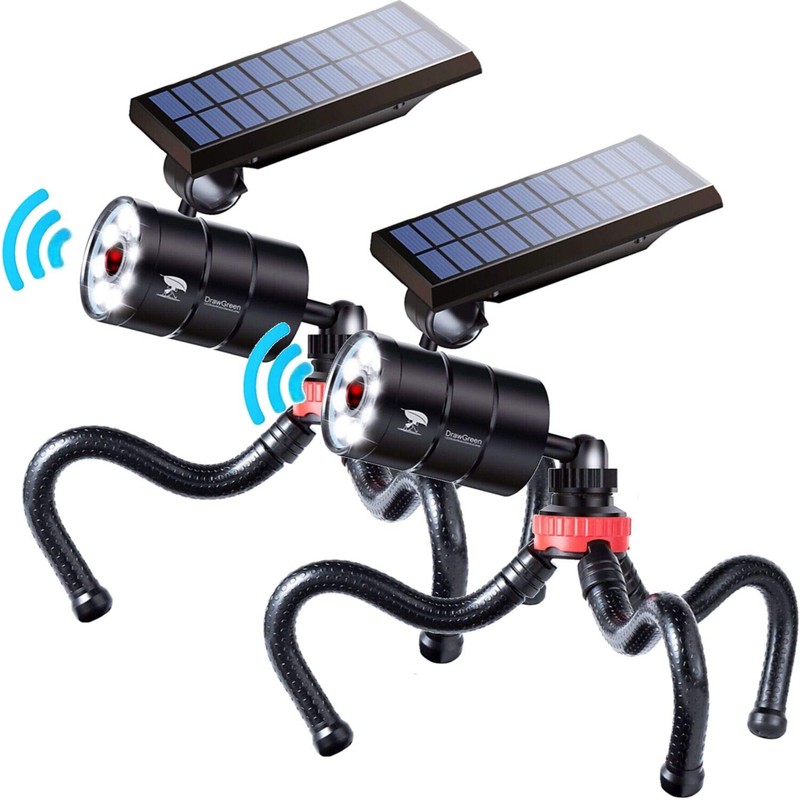DrawGreen Lights Outdoor Solar Powered, Camping Motion Sensor Light, Free