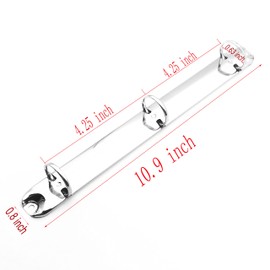 Shuokecrafts 2Pcs Metal Standard Letter Size Notebook 3-Ring Binder Mechanism Replacement Kit，3 O Rings,Loose Leaf Binding Spines Combs for Personal Organizers Planners (16mm)