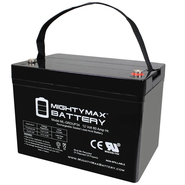 Mighty Max Battery 12V Group 34 Replacement Battery for Permobil C300 PS Wheelchair