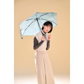 Waterfront U550-0794BG1-B6 Umbulatio Series Quick Shut Pocket Mini Folding Umbrella, Light Beige, 19.7 inches (50 cm), Anyone Can Quickly Fold Up Cleanly, Shape Memory Function, Close Assist, Water