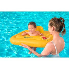 Bestway Swimming Float Inflatable for Toddlers | Square 3-Ring Inflatable Baby Boat Float for Infants 12-24 Months, Yellow