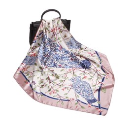 FAIRYGATE Scarf Women's Silk Scarves for Women Large Satin Square Neckerchief Silk Feel Hair Fashion Headscarf, 61012