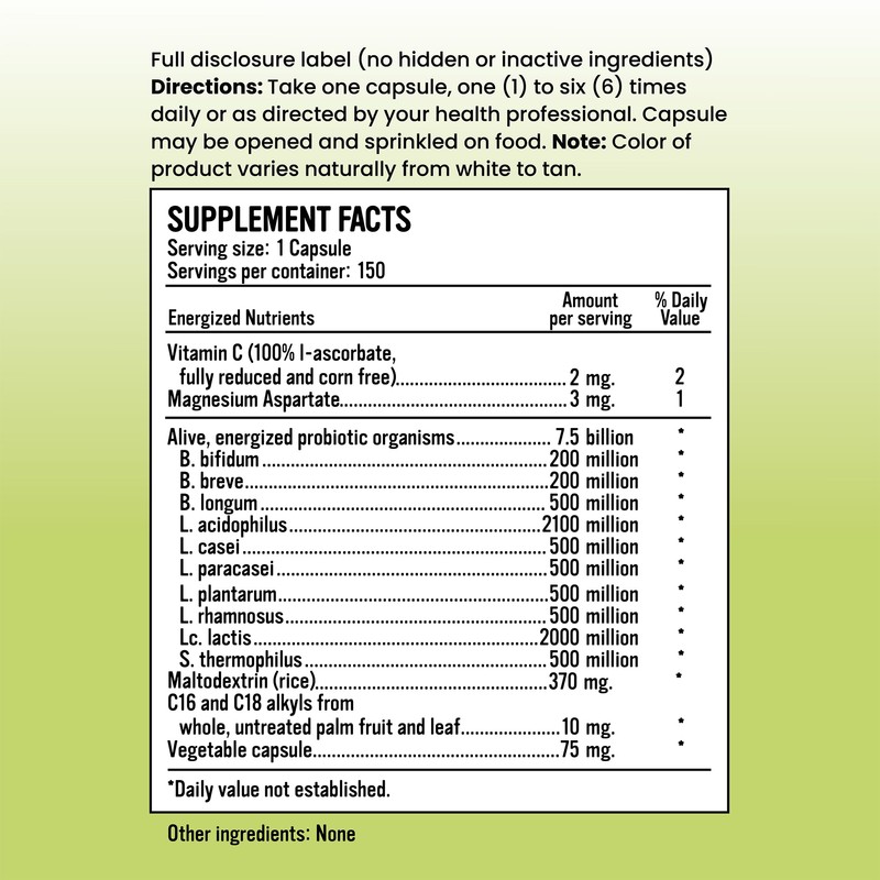 Peak Probiotic+ 7.5 Billion Peak Harvested Probiotics 10 Active Strains