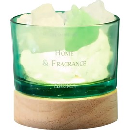 YUYAKESHI Aroma Lamp, Natural Crystal, Crystal, Air Purification, Bedside Lamp, Lamp Base, Aroma, Lighting, Crystal Stone (Green Lamp Base)