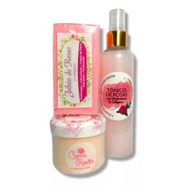 Crema Rosita Tónico Ácido Hialurónico Colágeno Jabón Rosas