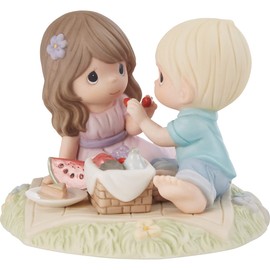Precious Moments Couple with Picnic Basket Figurine