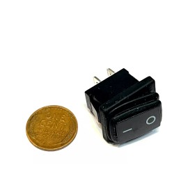 endlessparts 1 Waterproof Black Rocker switch 15x10mm 2pin small boat on off mini kdc1 C52