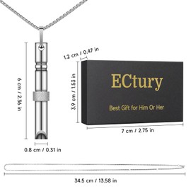 Ectury Breathing Necklace, Breathlace Stop Smoking Necklace, Anxiety Necklace, Breathlace Necklace for Anxiety Rescue Remedy, Gadgets for Men, Secret Santa Gifts for Women, Gifts for Her Him (Silver)