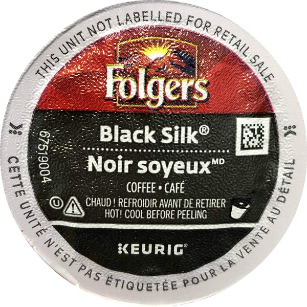Folgers K-Cups de seda negra para cafeteras Keurig, 18 unidades (el embalaje puede variar)
