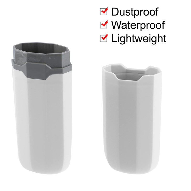 VOCOSTE Toothbrush Case, Traveling Toothbrush Holders Case, Plastic, White, 7.87"x2.17"