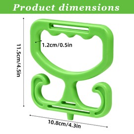 Bayyeskey Shopping Bag Handles Handle Carrier Grocery Bag Carrier Each One Holds Up to 90lbs 2 Pack Reusable and Easy to Carry (Green)