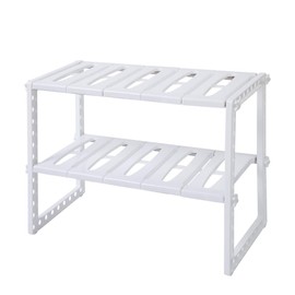 Home Furnishing Plaza Classic Korean-Style Stainless Steel Multi-Functional Kitchen Sink Rack White Utility Storage Organizer Shelf Rack for Kitchen Living Room Bathroom