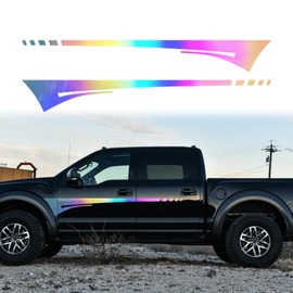 YAMUDA Car Side Skirt Stickers 2PCS Multicolor Vinyl Decals Universal Fit for Most Cars