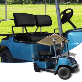 VKGUG 3 Pack Golf Cart Front Seat Covers Staple On Replacement Compatible with Yamaha G-11/G-22 Microfiber Leather Golf Cart Seat Cover Kit Black