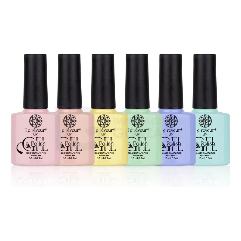 Gama De Gel Semipermanente Mussa 6 Esmaltes Para Uñas Uv