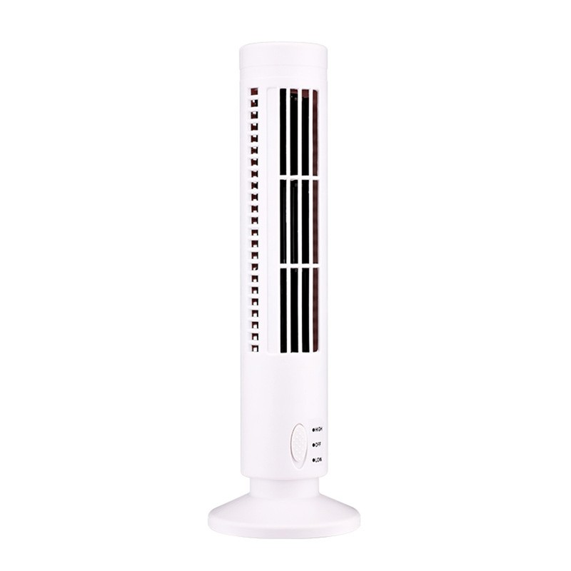 Mini USB Bladeless Tower Fan 2 Wind Speeds and Modes