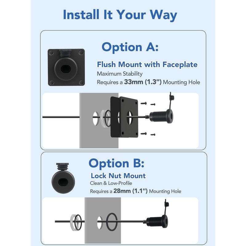 IP68 Waterproof Starlink Pass Through Kit for RV, CNC-Machined 6061