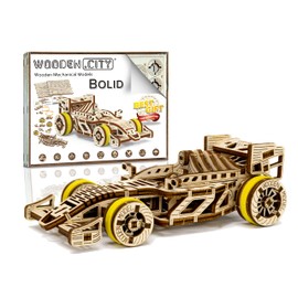 WOODEN.CITY Bolid Car Model Kit 3D Wooden Puzzles - Wooden Models for Adults to Build and Paint It Yourself - Wooden 3D Puzzles for Adults - Model Cars to Build for Adults - Wood Model Kits 108 Parts