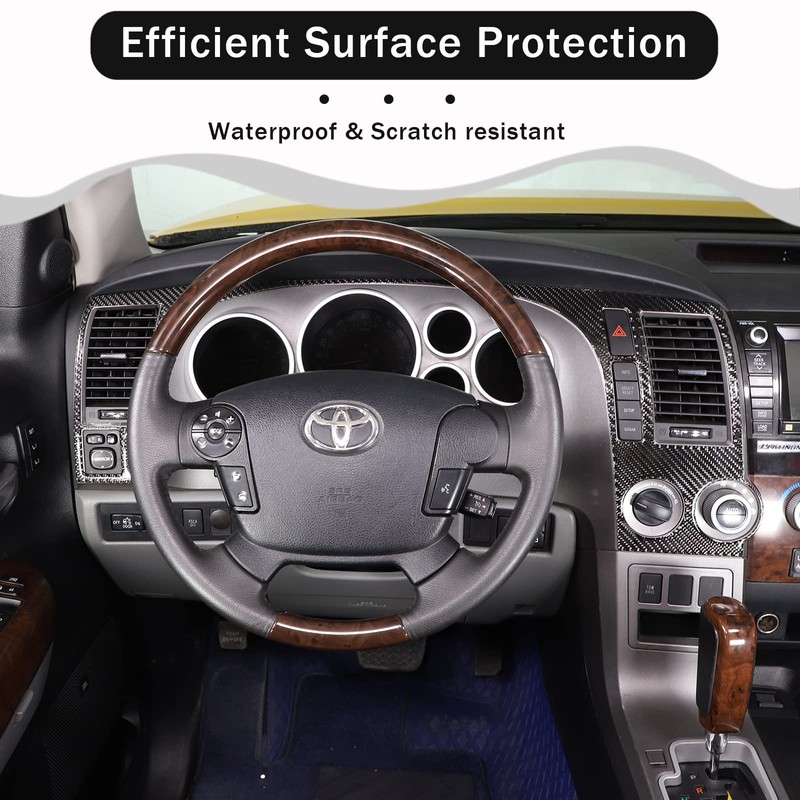 HIRUFAIT Dashboard Panel Sticker Trim for Toyota Tundra 2007-2013 Center