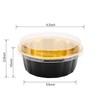 Beasea Disposable Ramekins with Lids, 8 oz 50 Pack Black