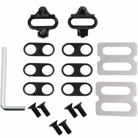 Taicols Juego de Tacos para Bicicleta Shimano SPD para Ciclismo de Interior, Juego de Tacos de Bicicleta Negros para Ciclismo de Interior, Bicicleta de montaña, Ideal para Hombres y Mujeres
