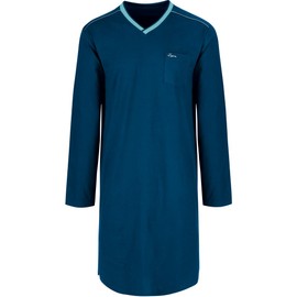 Trigema Men's Organic Cotton Nightdress (KBA), sapphire-c2c, XL