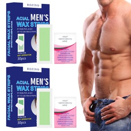 60 Stück Kaltwachsstreifen Wachsstreifen Haarentfernung Waxing Strips für das Gesicht Hauttypen Geeignet Beine Kaltwachsstreifen Männer Wachsstreifen für Frauen Zuhause Reise