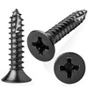Cauldham Black Wood Screws #9 x 1 Inch for Door