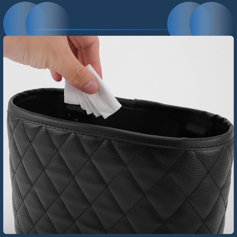 INFINAUTO Car Trash Can Front Rear Seats 10.2" Length 4.3"