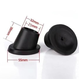 Milageto 4x Replacement Feet, Chair Leg Cap, Accessories, Universal for Commode Chair, Non Slip Slope Rubber Feet Pads Rubber Tips, 25mm