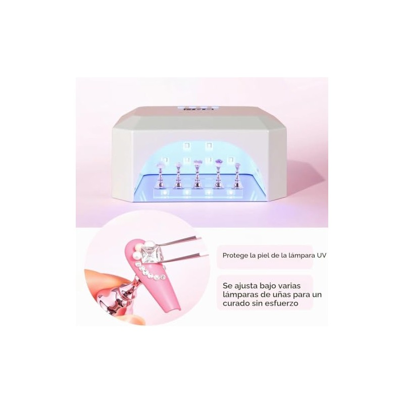 Soporte de Práctica de Uñas Magnético 2 Sets, Expositor de