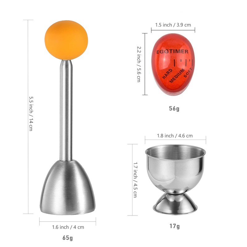 MOLFUJ Egg Cups for Soft Boiled Eggs with Spoons, Egg