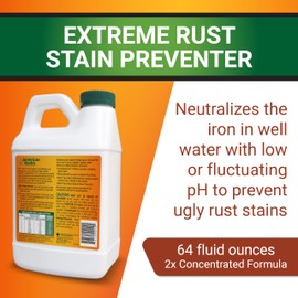 Rid-O-Rust Outdoor Rust Preventer, Extreme Water, Prevents Stains Caused by Irrigation, 64 Ounce Bottle