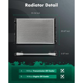 SCITOO Engine Coolant Radiator Assembly for Honda Civic 2016 2017 2018 2019 2020 Replace 13582