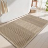 AMOAMI Waffle Bath-Mat, Super Absorbent Bath Mats for Bathroom, Boho