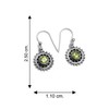 Silver Palace Sterling Silver Natural Peridot Drop Dangle Earrings for