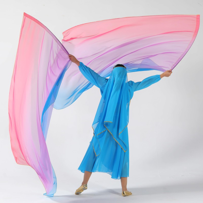 MUNAFIE Worship Flags 2 Pieces Praise Dance Flags Rectangle Colourful