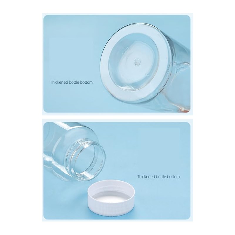 4Pcs Clear PET Plastic Bottling bottle, 80ml Empty Organizer with