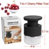 Cherry Pitter Multiple, Quick Release Multi Cherries Stoner Pitter 7-in-1,
