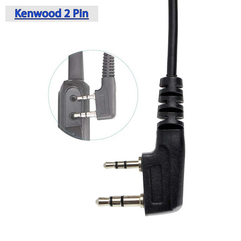 Retevis Walkie Talkie Throat Mic Headset 2 Pin Headset Earpiece