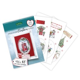 Katy Sue Snow Globe Christmas Scenes Papercraft Pad for Card Making (Not Die-Cut). A Ring Bound 40 Sheet Pad of Christmas Scenes & Imagery for Christmas Card Making