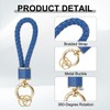 sourcing map 1 Pack Braided Leather Keychain, Keychain Ring Woven